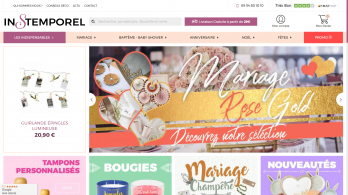Instemporel Site e-commerce d'accessoire de décoration
